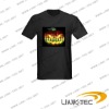 T shirt with flashing light ,led t-shirt ,el t-shirt ,el t shirt