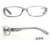 2012 hot sell plastic reading glasses with metal decoration