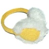 Yellow white Fur Earmuff