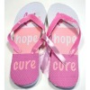 PINK RIBBON flip flops