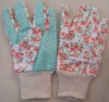 floral dotted gardening glove