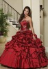 Red Ball gown quinceanera dresses 2013 CK1151