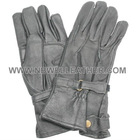 Black Cowhide Leather Motorcycle Glove