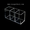 clear cube acrylic pen stand with 3 Sections