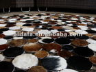 Cowhide carpet, patchwork design