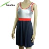 ladies dress with yarn-dyed stripe