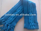 Fat Acrylic jacquard cable knitting Winter fashion Scarf