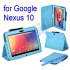 For Google Nexus 10 Litchi Pattern Stand Leather Wallet Case With Holder And Pen bulk buy