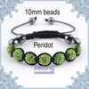 7 peridot beads with hematite magnetic balls bracelet