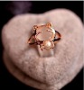 R031 Rose Gold Cat eye Gemstone Rings Wedding Gift