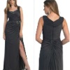 New Spring Design A-line Black Chiffon Sexy Split Evening Wear