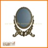 Large Bronze Plated Stand Desktop Mirror For Dressing