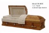 Oak veneer casket