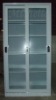 METAL CABINET W/ SLIDING GLASS DOOR, FILE CABINET, OFFICE CABINET