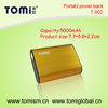 Christmas gift 5000mah mobile power bank with LED light T902