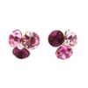 Trendy Earring, Rose Pink Rhinestone Stud Earring