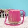 tassel barrel straw bag