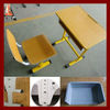 Euro yellow color classroom student desk and chair furniture