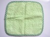 green soft baby knitted washcloth