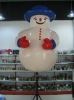 light Inflatable snowman with holder