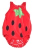 cute strawberry baby romper sleeveless