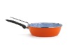 24cm deep frying chip pan with mesh basket