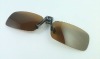 Brown Polarized clip on sunglasses with TR Frame