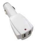 dual USB white Car charger