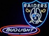 Bud light neon sign and display