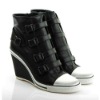 popular women european sneaker wedge heel