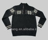 Snowflake Knit Half Buttoned Pullover Sweater For Men