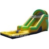 Inflatable slide with pool