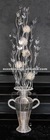 2012 hot sale flower vase decorative aluminium floor light with LED