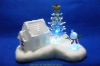 chirstmas decoration acrylic house and snowman