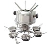 stainless steel fondue set