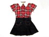 BBY Baby Girls plaid dresses yellow/red plaid sleeveless dress