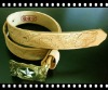 High Quality Handmade Engraved Cowhide Belt