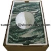 green granite countertop & Vanity sinks