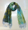 tie dye scarf with lacework spring scarf voile scarf