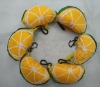 Ployester Lemon fruit shaped Folding shopping Bag