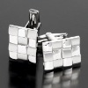 Men's Sterling Silver "Basket Weave" Cuff Links