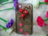 alloy peafowl crystal phone case,3d fancy cell phone cover,cute cases