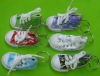 12 Canvas Sneaker Tennis Shoe Chucks Keychain