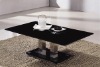 black glass end table