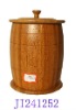 Natural bamboo biscuit storage canister with cover