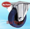 European type elastic rubber fixed industrial casters