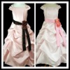 2012 New Coming Hot Sale Pink Satin Flower Girl Dress