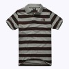 free style men's stripe polo t shirt