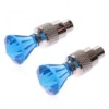 DZ Practical Diamond Shaped 2PCS Cap Light Valve Wheel Tyre Lamp for Car/Motorbike/Bicycle