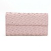 Elegant Women's Woven Pattern Leather Wallet